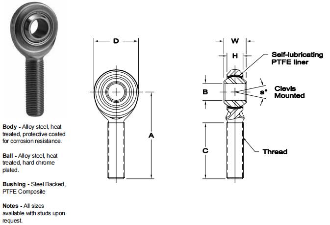AURORAVCAM-6關(guān)節(jié)軸承圖紙